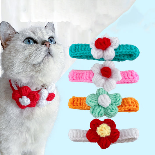 Cute Cat Knitted Necklace Collar - Silent and Adjustable